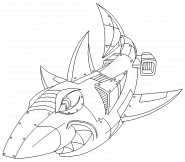 Metal Steel Robot Shark - coloring page n° 158