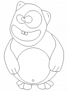 Panda monster - coloring page n° 16