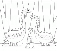 Dinosaur family - coloring page n° 162
