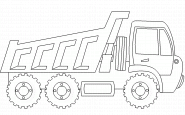 Dump truck - coloring page n° 165