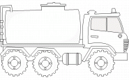 Tanker truck - coloring page n° 166