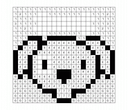 Color By Number (Online Game) | Dog with a Bone (pixel Art)