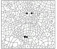 Fairy Sitting on a Rainbow - Color By Number