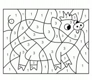 Color By Number (Online Game) | Benny, the Mischievous Little Pig