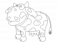 Funny cow - coloring page n° 17