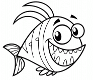 Grinny, the Prankster Fish with an XXL Smile - Online Coloring