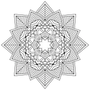 Radiant Flower Mandala - Online Coloring