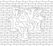 "I Love You" Graffiti On Red Brick Wall - coloring page n° 174