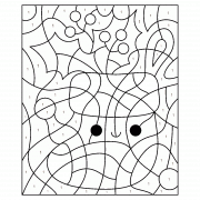 Kawaii Christmas Stocking - Color By Number (Online Game)