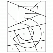 A Colorful Puzzle to Reveal Number 5 - Color By Number (Online Game)