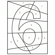 A Colorful Puzzle to Reveal Number 6 - Color By Number (Online Game)