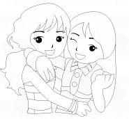 Best friends - coloring page n° 179