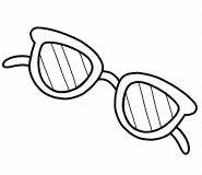 Summer Sunglasses - Online Coloring