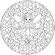 Fairy Mandala - Online Coloring Fairy Mandala - Online Coloring