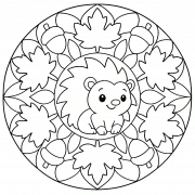 The Little Hedgehog Mandala - Online Coloring The Little Hedgehog Mandala - Online Coloring
