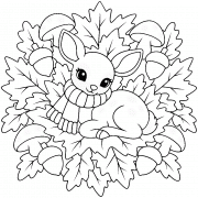An Adorable Fawn in the Heart of Fall - Online Coloring