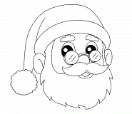 Santa Claus face - coloring page n° 19