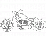 Motorcycle Chopper - coloring page n° 191