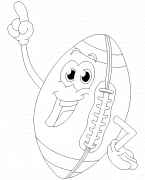 Cartoon American football - coloring page n° 196