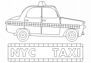 New York City Taxi Cab - coloring page n° 205