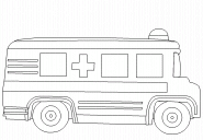 Ambulance car - coloring page n° 206