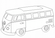 VW Kombi Van - coloring page n° 208