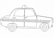 Taxicab of New York City - coloring page n° 209