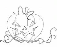 Halloween pumpkin - coloring page n° 220