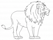 Lion, King Of The Savannah - coloring page n° 23