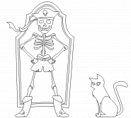 Pirate skeleton - coloring page n° 230