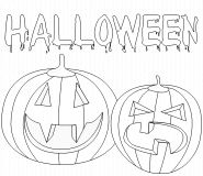 Halloween pumpkins to color - coloring page n° 233