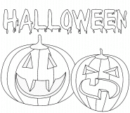 Halloween pumpkins to color - coloring page n° 233