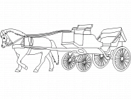 Horse-drawn carriage - coloring page n° 236