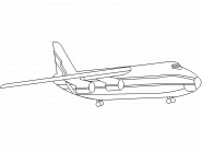 Commercial Airline Plane - coloring page n° 239