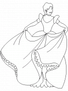 Princess Enrika in blue dress - coloring page n° 24