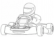 A racing kart - coloring page n° 250