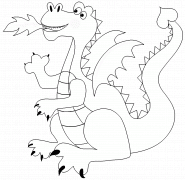 Happy purple dragon - coloring page n° 252