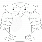 A cartoon owl - coloring page n° 256