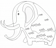 A woolly mammoth - coloring page n° 257