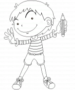 School Boy - coloring page n° 258