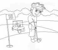 Golfer - coloring page n° 259