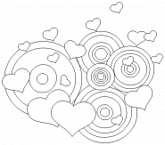 Valentine's day hearts - coloring page n° 261