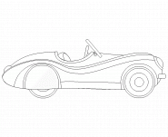 Old sports car - coloring page n° 264