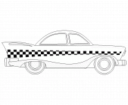 Vintage Taxi Cab - coloring page n° 265