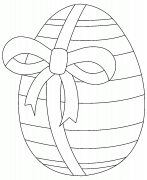 Easter egg decorated with red ribbon - coloring page n° 266