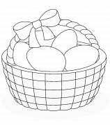 Easter basket with eggs - coloring page n° 269