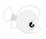 Cartoon fish - coloring page n° 279