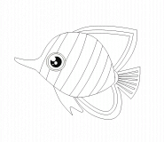 Cute fish - coloring page n° 280