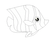 A Striped fish - coloring page n° 281