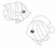 Two fishes - coloring page n° 282